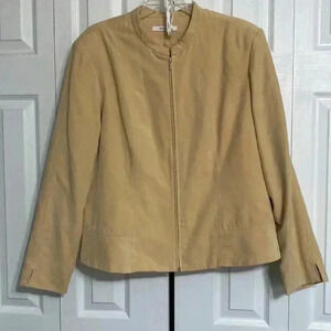 Dress barn faux suede tan jacket